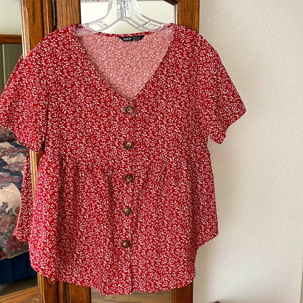 SHEIN Oversized Button Up Shirt